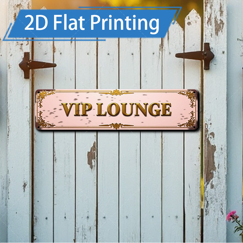 Home Bar Lounge - Płaska tabliczka 2D – metalowy znak