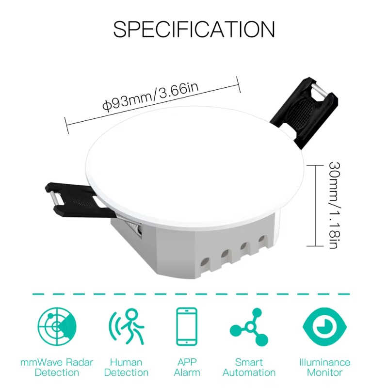 Tuya Smart 2-w-1 PIR Sufitowy  – Home Bar Android recenzja i cena