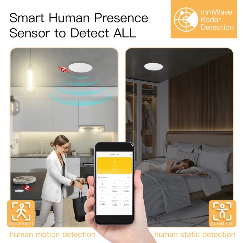 Tuya Smart 2-w-1 PIR Sufitowy  – Home Bar Android recenzja i cena
